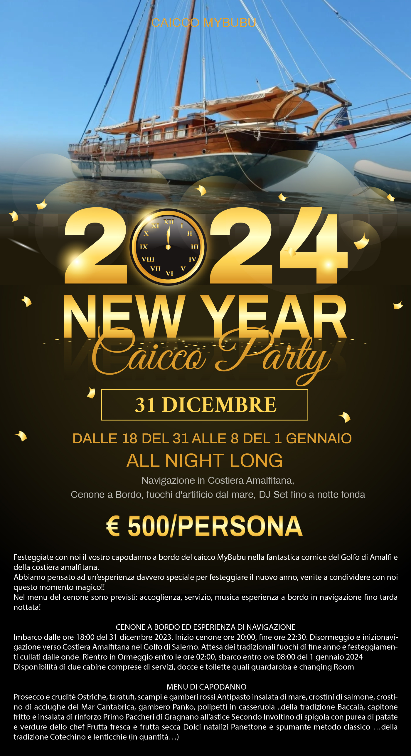 Capodanno in caicco